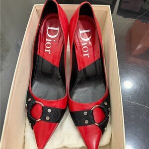 Dior Red and Black Women's Heels